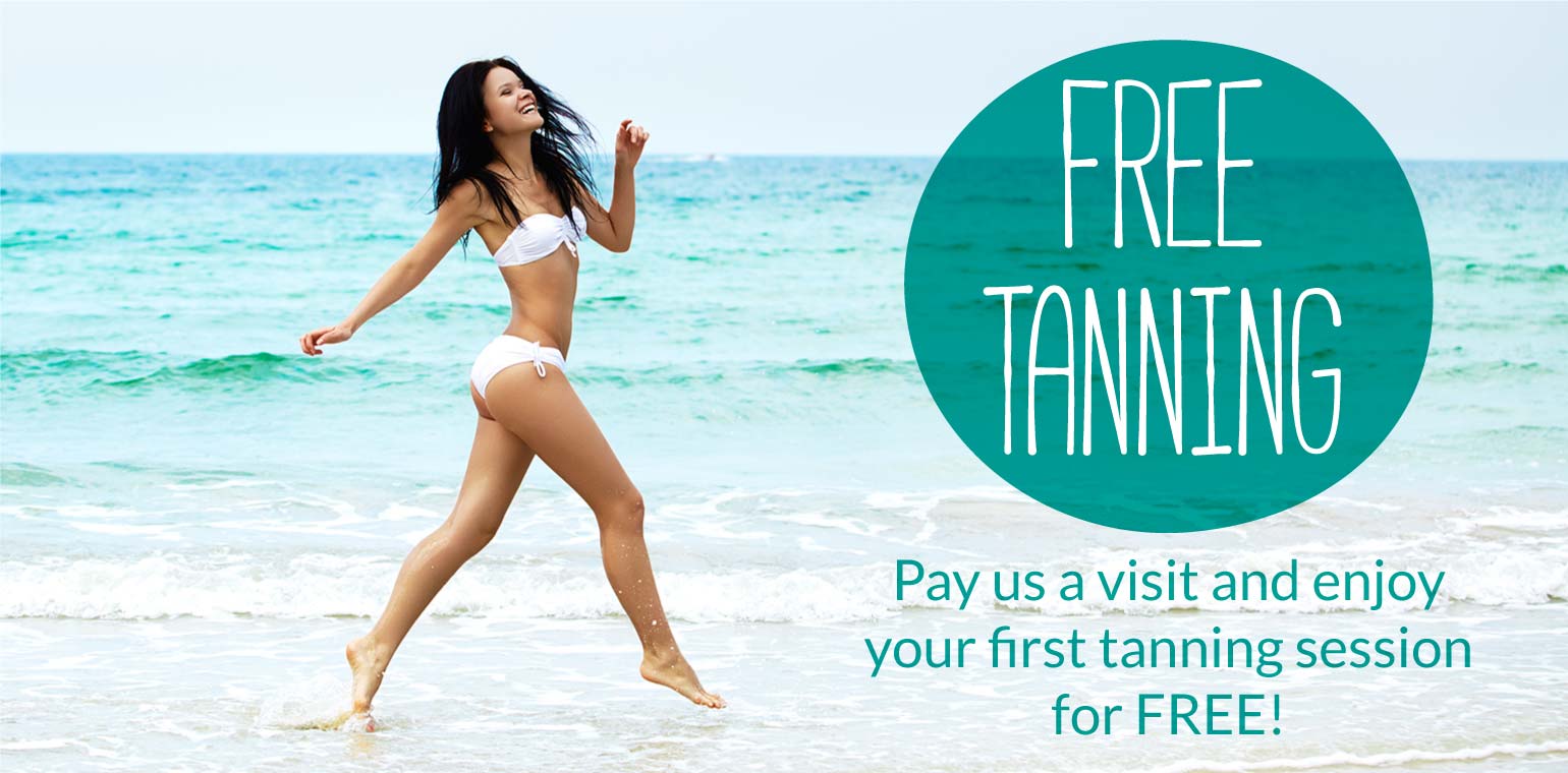 free taning promo, first taning session for free